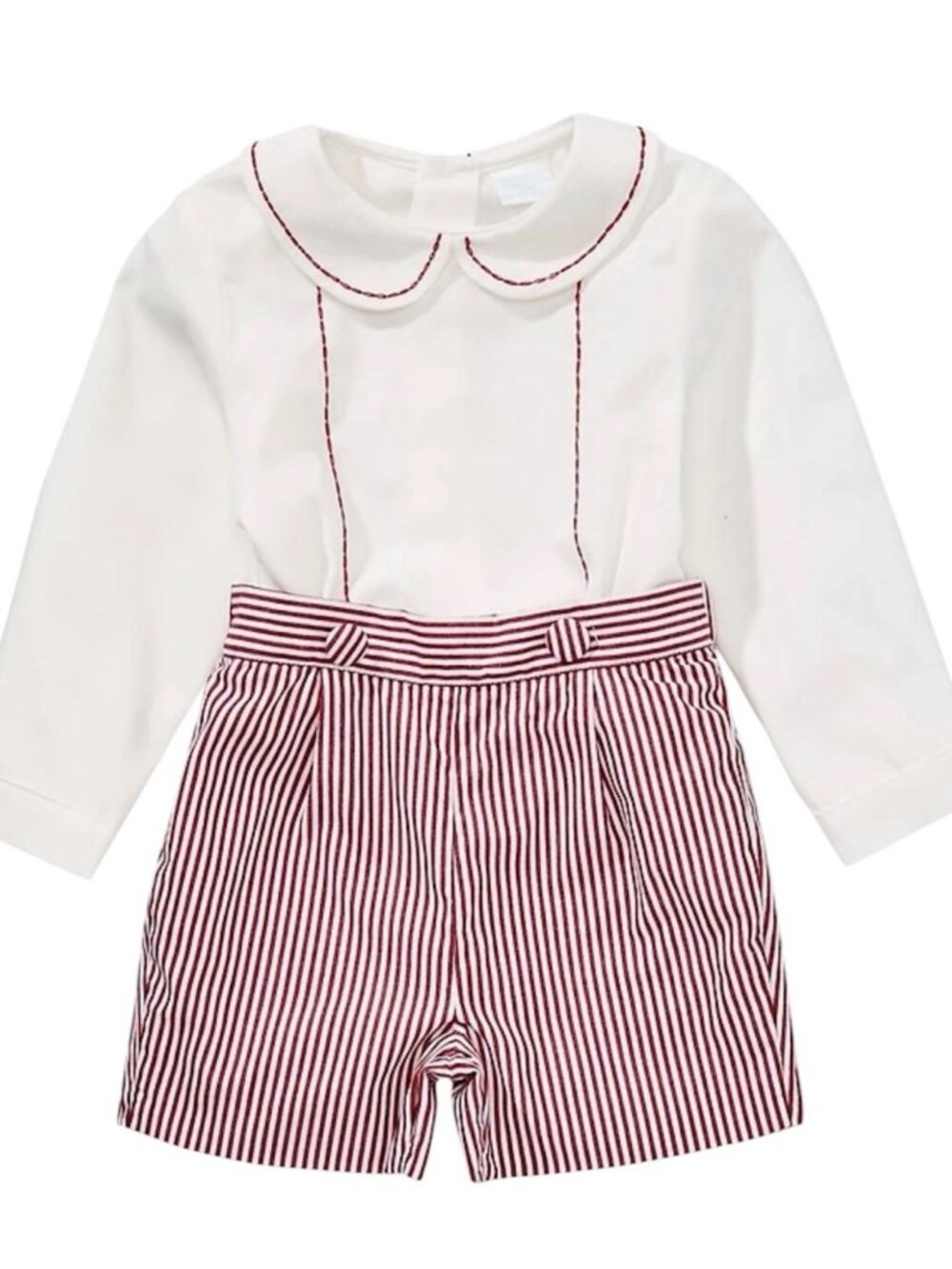 Edgehill Collection x The Broke Brooke Baby Boys Henry Stripe Short Set 3T NWT